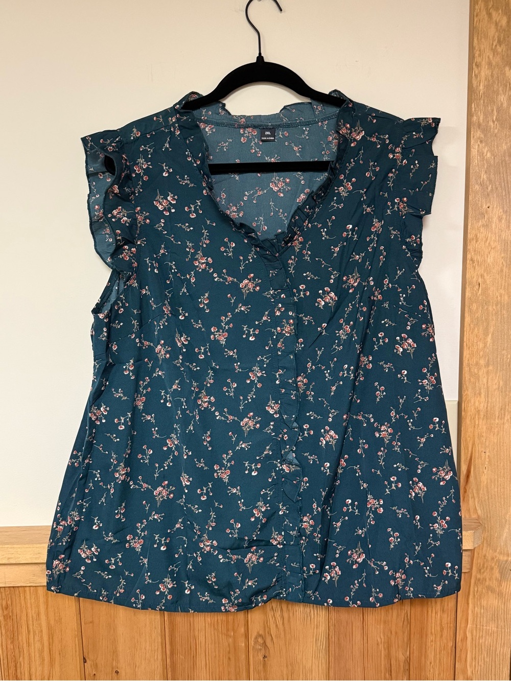 Set of 2 Ruffle Sleeve V-Neck Tops